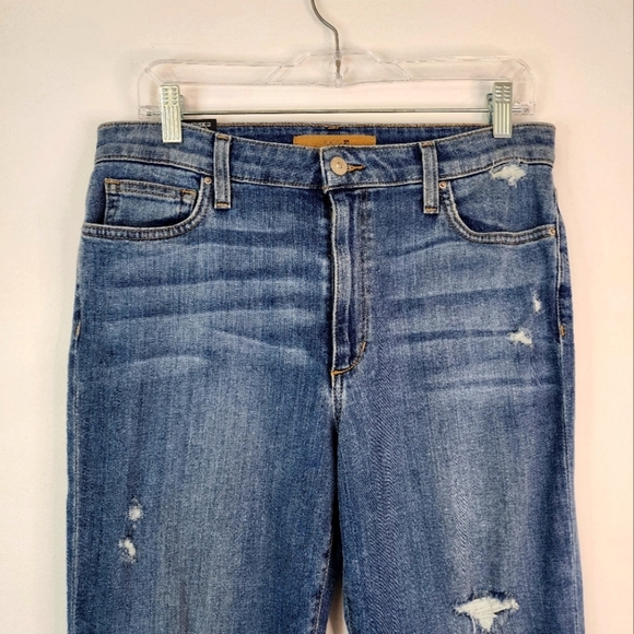 Joe's Women's Blue Jeans Dehlia High-Rise Straight Ankle Distressed Denim, sz 30 - Picture 8 of 11